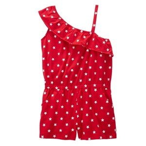 Carter’s Girls Stars Ruffle Romper, Size 7